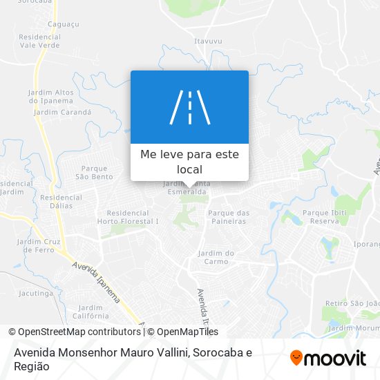 Avenida Monsenhor Mauro Vallini mapa