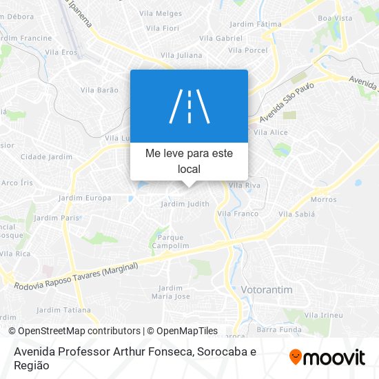 Avenida Professor Arthur Fonseca mapa