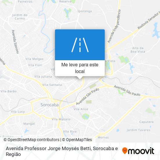 Avenida Professor Jorge Moysés Betti mapa