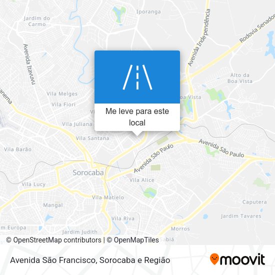 Avenida São Francisco mapa