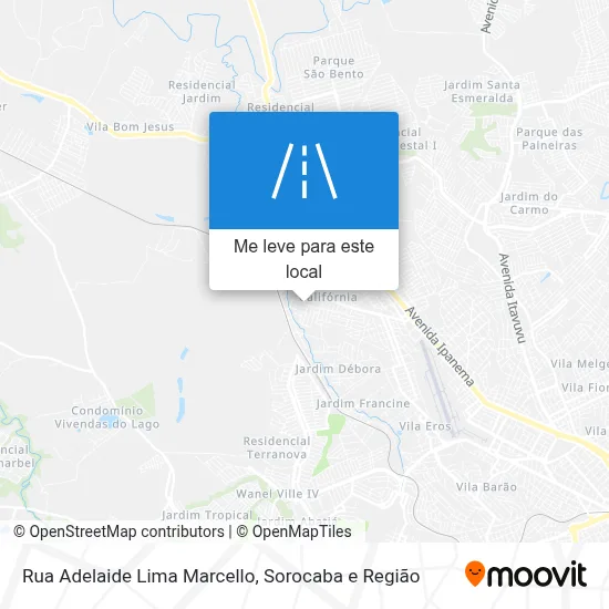 Rua Adelaide Lima Marcello mapa