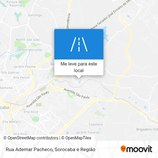 Rua Ademar Pacheco mapa
