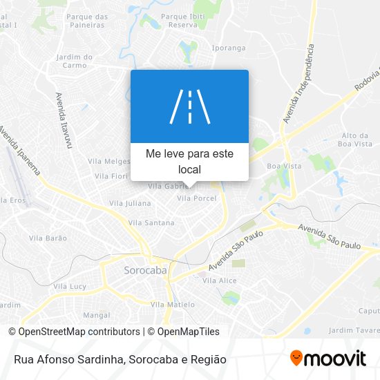 Rua Afonso Sardinha mapa