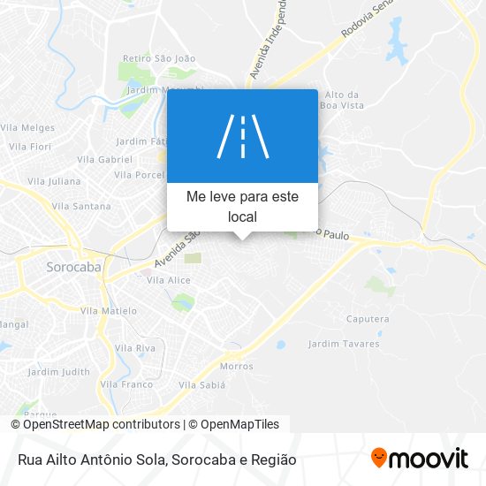 Rua Ailto Antônio Sola mapa