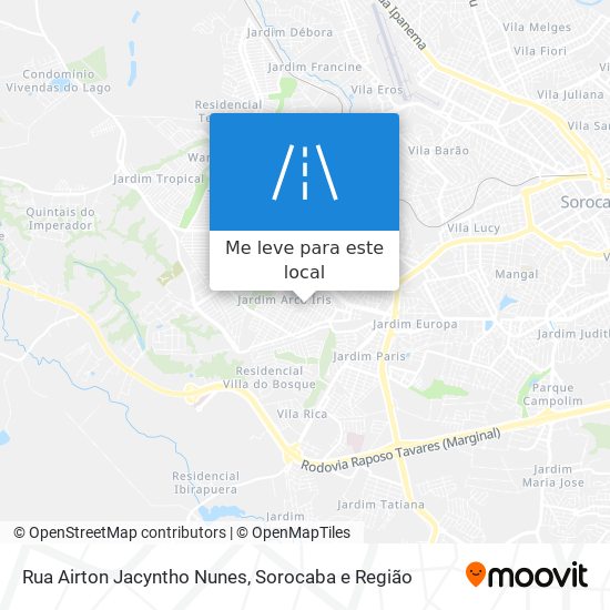 Rua Airton Jacyntho Nunes mapa