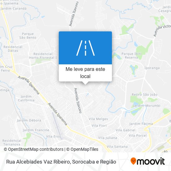 Rua Alcebíades Vaz Ribeiro mapa