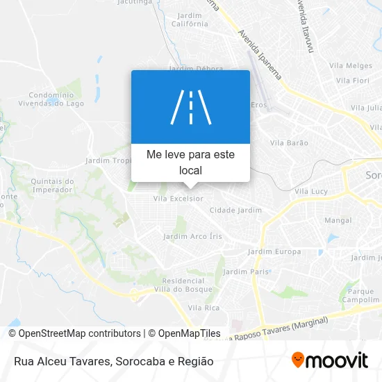Rua Alceu Tavares mapa