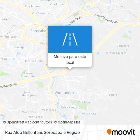 Rua Aldo Bellentani mapa