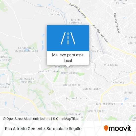 Rua Alfredo Gemente mapa