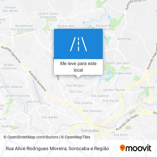Rua Alice Rodrigues Moreira mapa