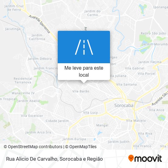 Rua Alicio De Carvalho mapa