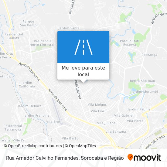 Rua Amador Calvilho Fernandes mapa