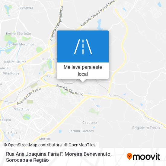 Rua Ana Joaquina Faria F. Moreira Benevenuto mapa