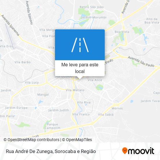 Rua André De Zunega mapa