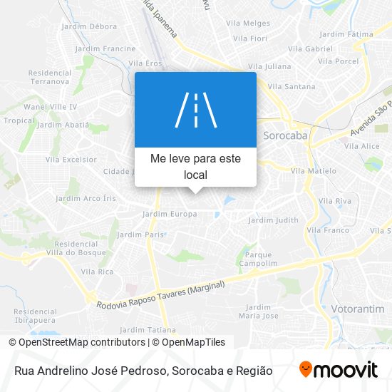 Rua Andrelino José Pedroso mapa