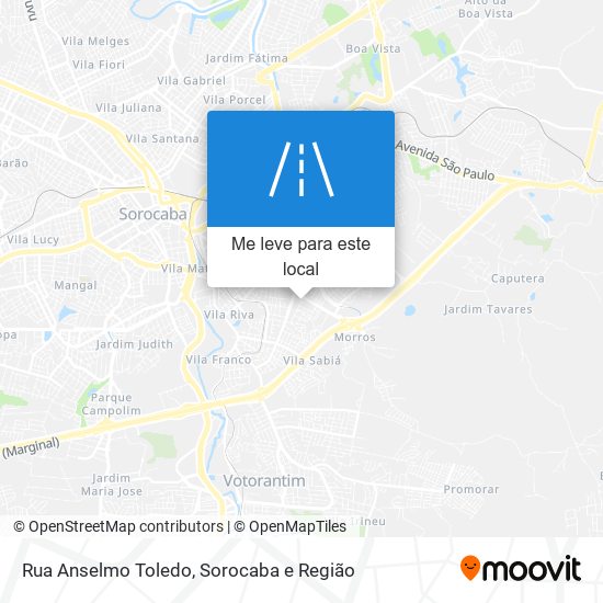 Rua Anselmo Toledo mapa