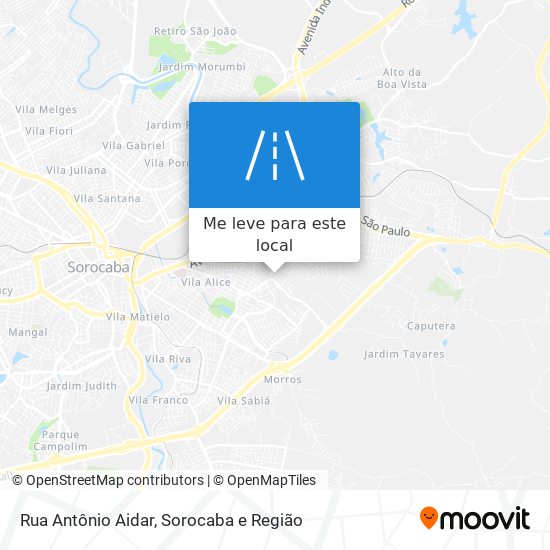 Rua Antônio Aidar mapa