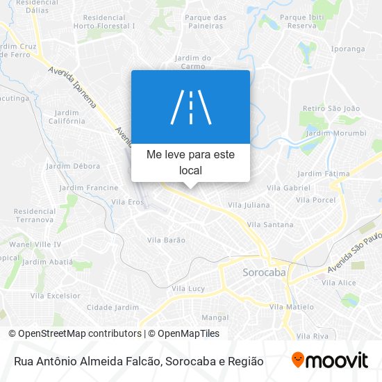 Rua Antônio Almeida Falcão mapa