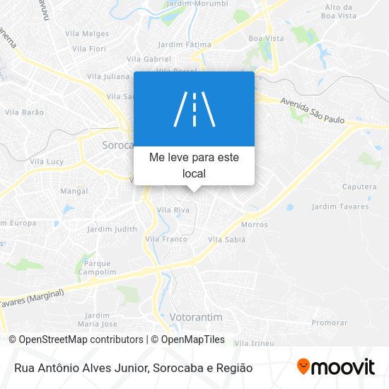 Rua Antônio Alves Junior mapa