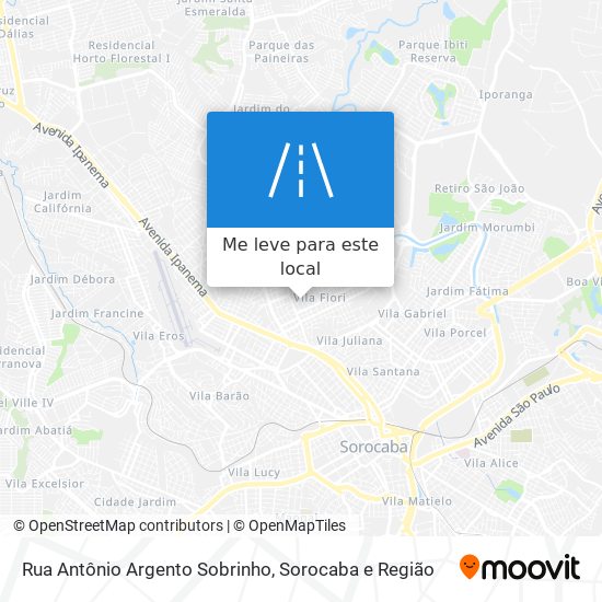 Rua Antônio Argento Sobrinho mapa