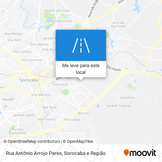 Rua Antônio Arrojo Peres mapa