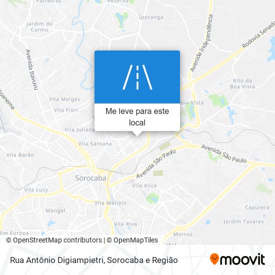 Rua Antônio Digiampietri mapa