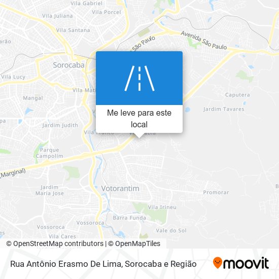 Rua Antônio Erasmo De Lima mapa