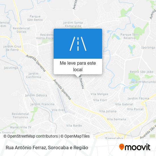 Rua Antônio Ferraz mapa