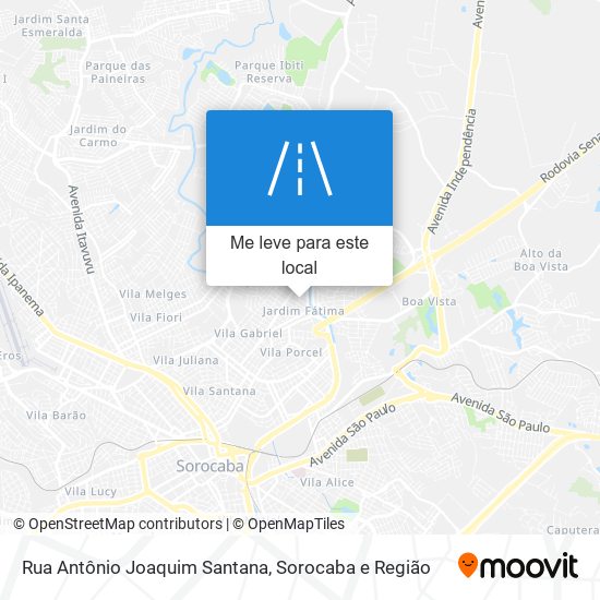 Rua Antônio Joaquim Santana mapa