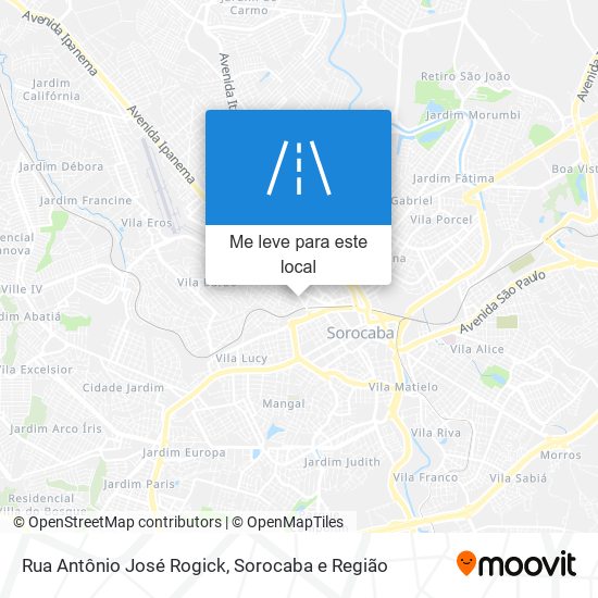 Rua Antônio José Rogick mapa