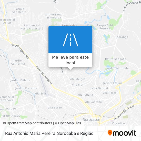 Rua Antônio Maria Pereira mapa