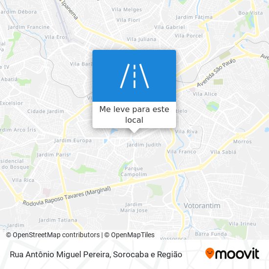 Rua Antônio Miguel Pereira mapa