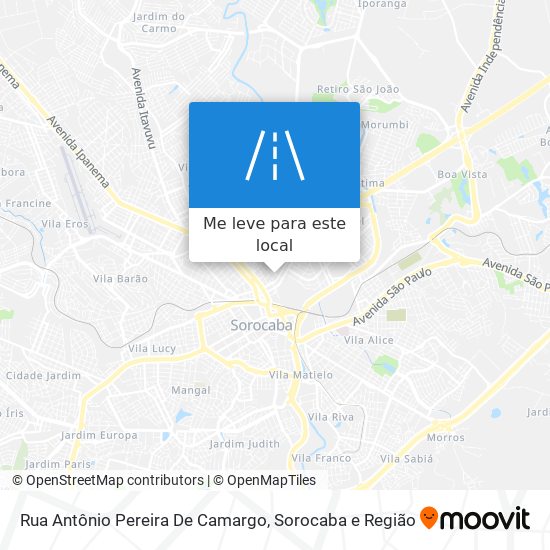 Rua Antônio Pereira De Camargo mapa