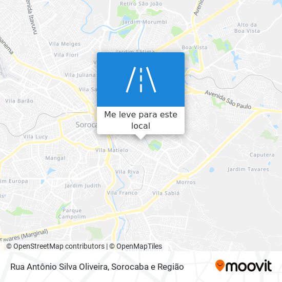 Rua Antônio Silva Oliveira mapa