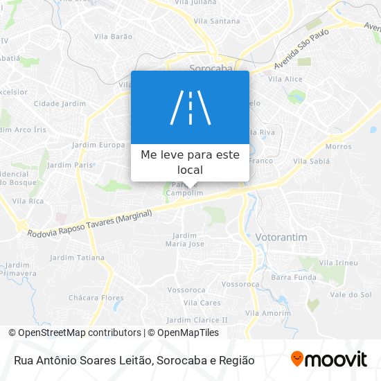 Rua Antônio Soares Leitão mapa