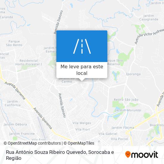 Rua Antônio Souza Ribeiro Quevedo mapa