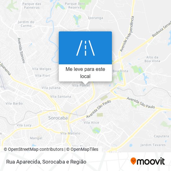 Rua Aparecida mapa