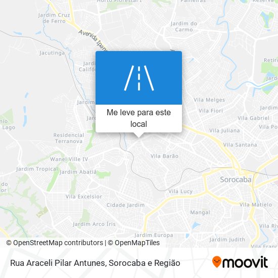 Rua Araceli Pilar Antunes mapa