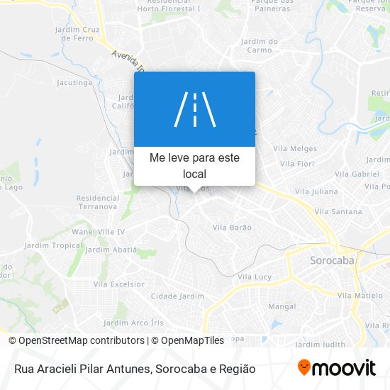 Rua Aracieli Pilar Antunes mapa