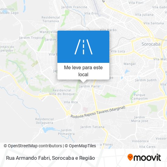 Rua Armando Fabri mapa