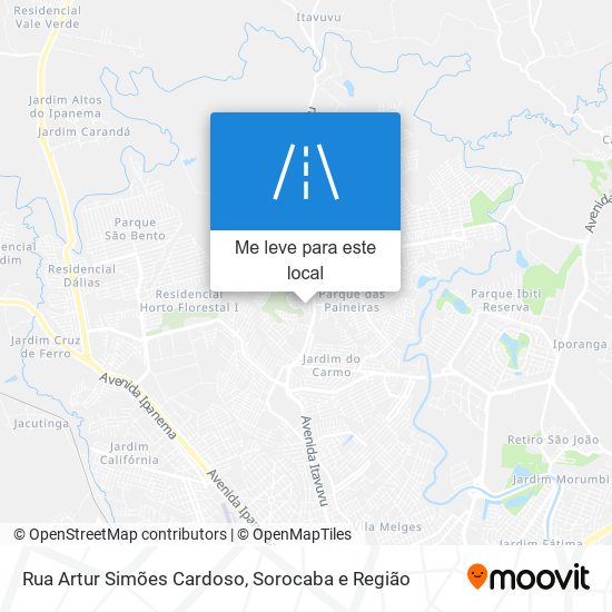 Rua Artur Simões Cardoso mapa