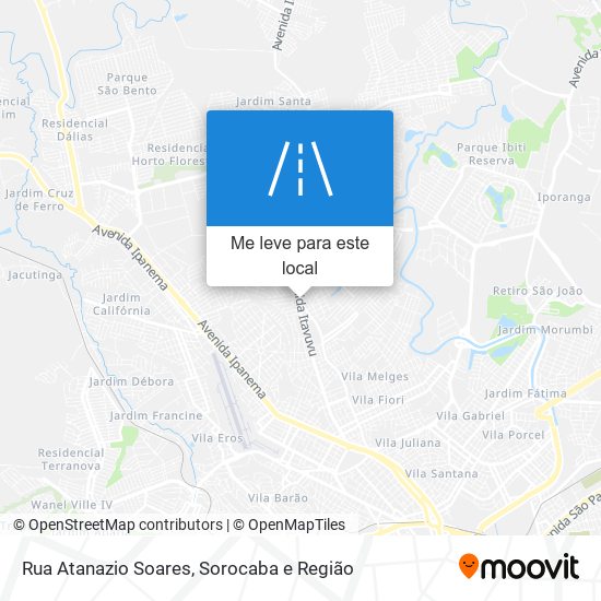 Rua Atanazio Soares mapa