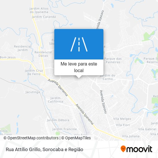 Rua Attílio Grillo mapa