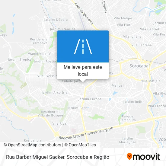Rua Barbar Miguel Sacker mapa