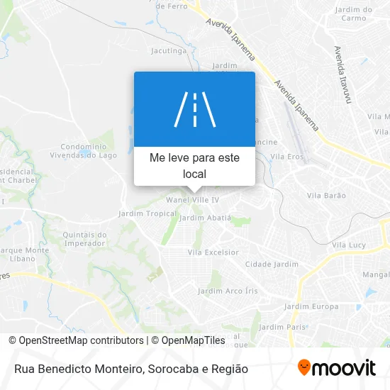 Rua Benedicto Monteiro mapa