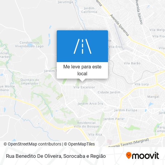 Rua Benedito De Oliveira mapa