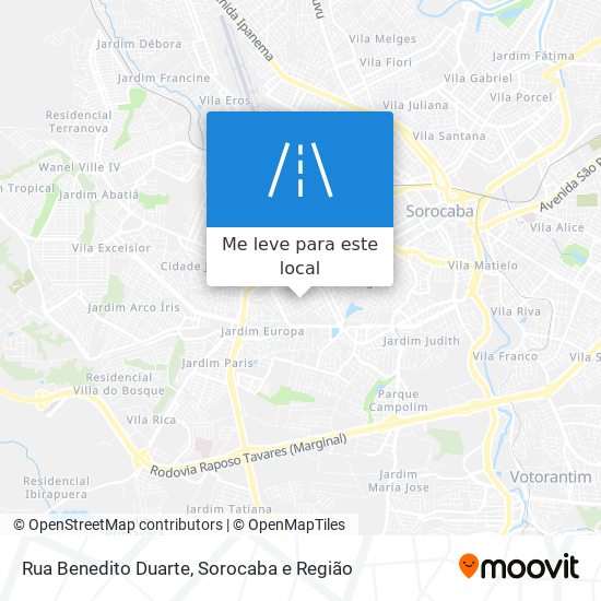 Rua Benedito Duarte mapa