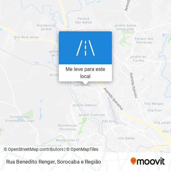 Rua Benedito Renger mapa