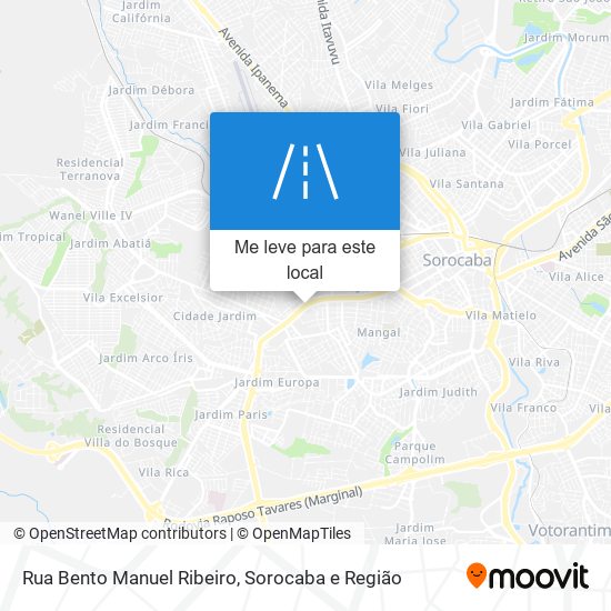 Rua Bento Manuel Ribeiro mapa