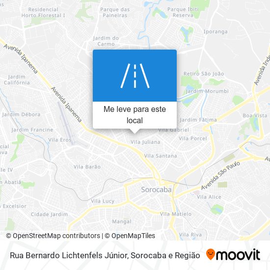 Rua Bernardo Lichtenfels Júnior mapa